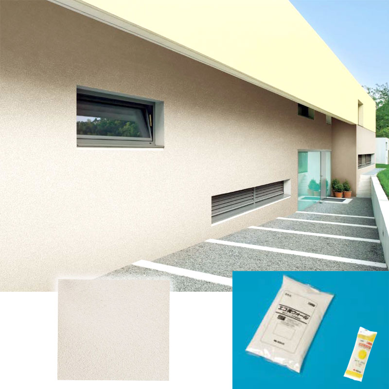 4袋基材+パールゴールドカラー材セット リフォーム用着色トップコート エコ美ウォール EBW-WP/WG 耐水タイプ 外装塗材 四国化成 Dワ 代引不可 個人宅...