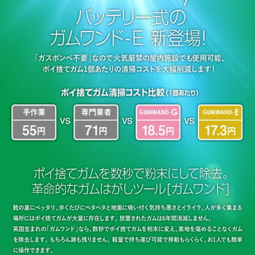 【代引不可】ガムワンドE リチウムイオンバッテリー式 GAMWAND-E ポイ捨て ガム除去 クリーナー マシン JSP