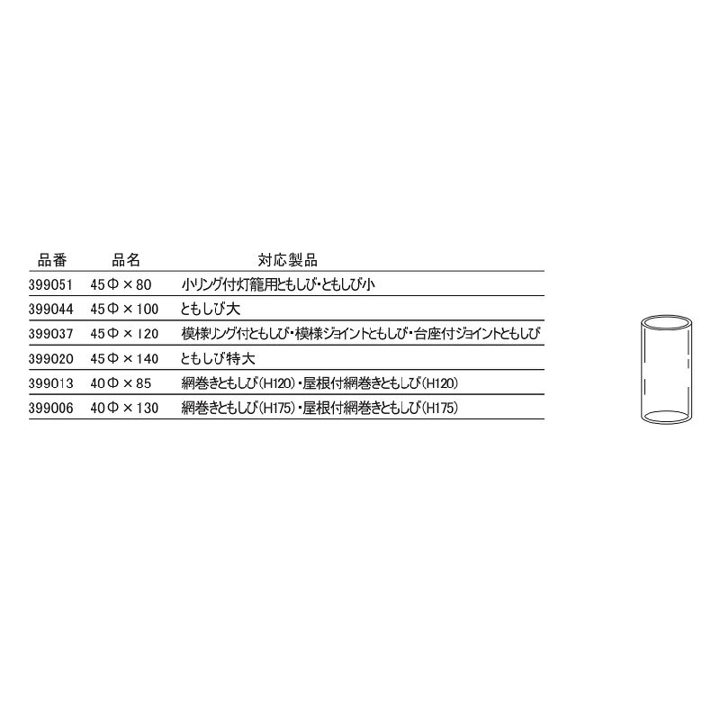 プラスワイズ建築店のともしび用 ガラス 耐熱ガラス 直径45mm×80 399051 お墓 お寺 神社 墓前 お葬式 K商 代引不可｜アングル2