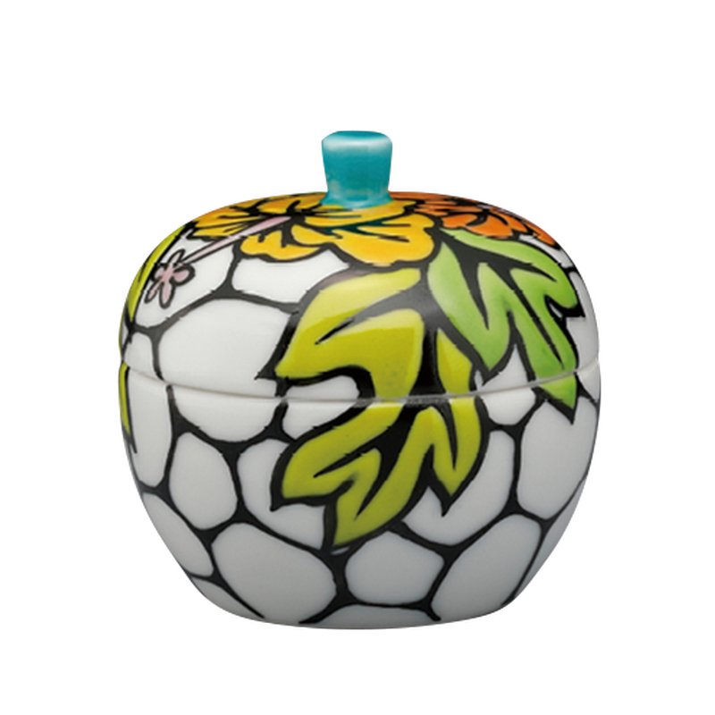 手元供養 LaPomme ラ・ポーム ハイビスカス 47045 直径60×60mm 遺品 想い出 和柄 日本 絵 仏具 仏前 葬祭 葬式 Funeral 骨 葬儀 マイ骨つぼ 骨壷 T陶 代引不可