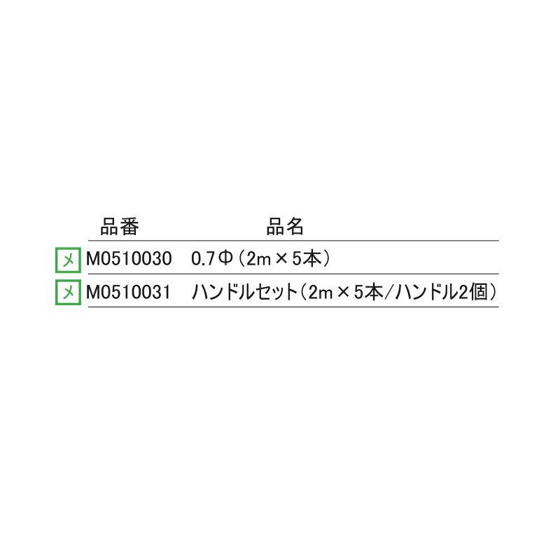 三角ピアノ線 ハンドルセット 2m×5本 ハンドル2個 M0510031 お墓 お寺 神社 墓前 ...
