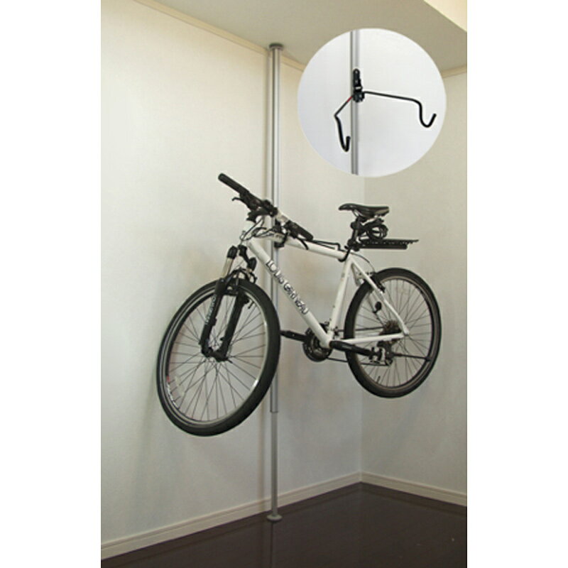 ワンロック 縦つっぱりポール ラフィット専用パーツ バイクハンガー 幅365mm ハンガー フック ラック 自転車 バイク スポーツ フルネス Lク 代引不可