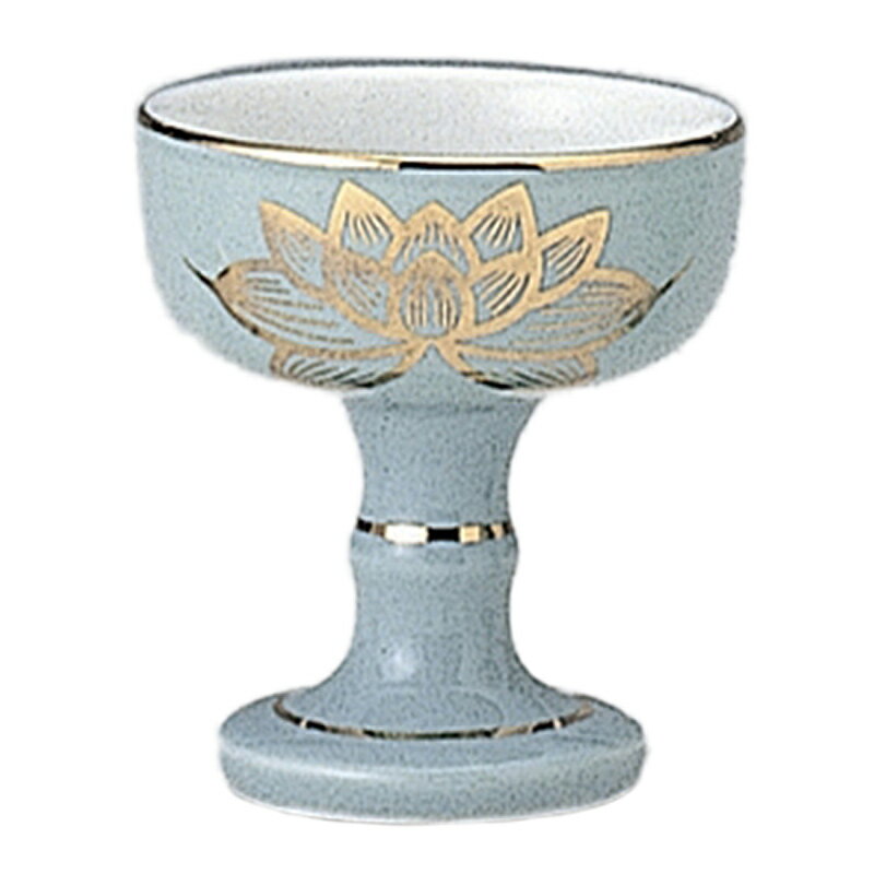 仏器 青磁金ハス 大 31013 和柄 日本 絵 画 仏具 仏前 供養 葬祭 葬式 Funeral 葬儀 T陶 代引不可