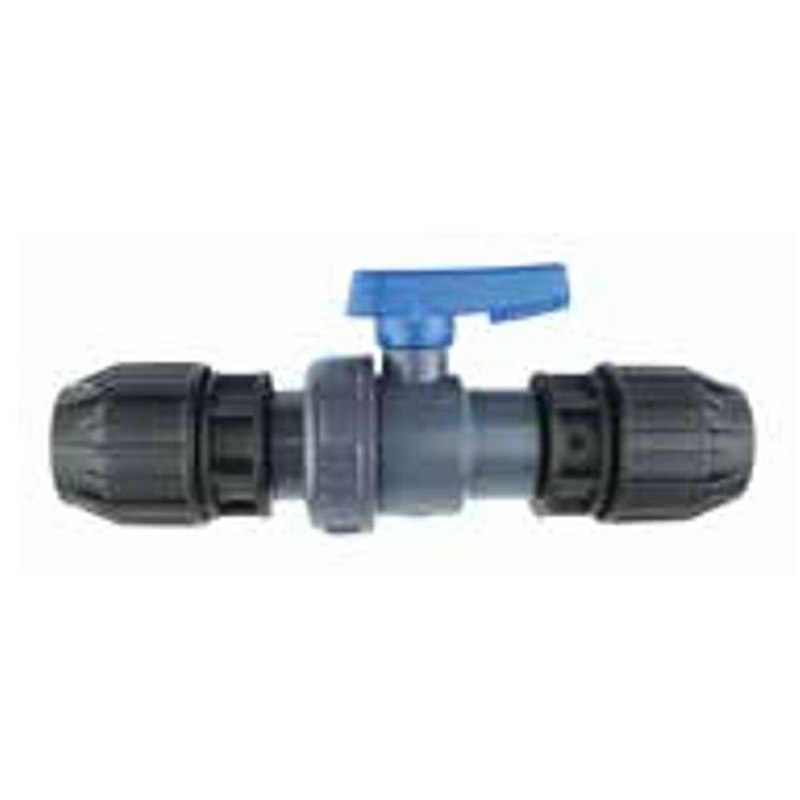 部品 ポリエチレンパイプ継手 PVC製ボールバルブ付ジョイント AP-7011-40×40 AP-40R×AP-40R オプション 潅水 散水 配管 簡単 固定 イリテック カ施 代引不可