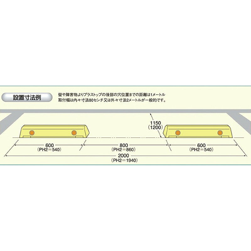 車止め カーストップ プラストップ ダブル工法 AS工法 アスファルトアンカー 接着 カラー選択可能 立体駐車場 アフロディテ コT 代引不可 3