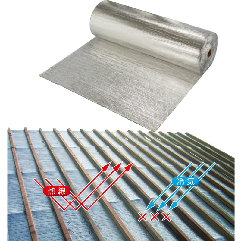 高遮熱反射材 ラミパックSD-W 4497WT 1200x42m 高純度アルミ箔表面 赤外線を約94-99%カット 屋根下 壁面 酒井化学 代引不可 個人宅配送...