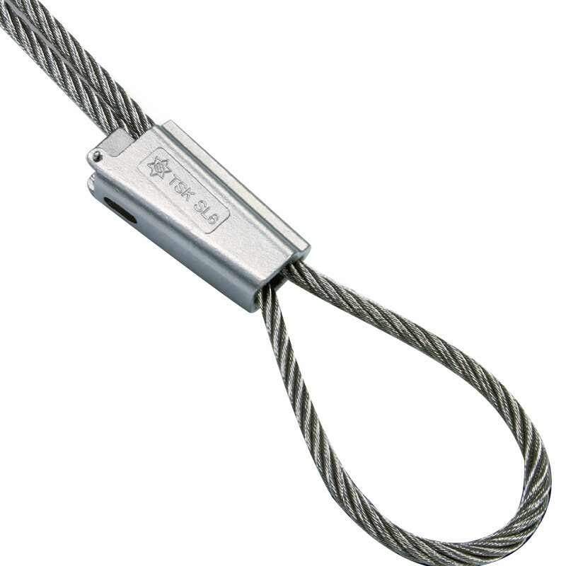 ワイヤーグリップ シンプルロック SL6-S 適応ロープ 6mm 6.3mm ステンレス ワイヤーロック 特殊工具不要 TSK コT 代引不可 個人宅配送不可