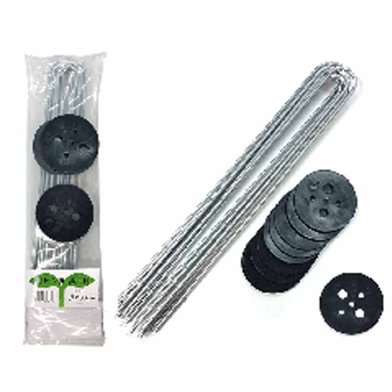 防草シート用ピン Uピン杭 黒丸付 30cm 1000本入 U-30-3-30 防草シート用品 マルチシート 人工芝 シートピン 押さえピン 杭 シN 代引不可