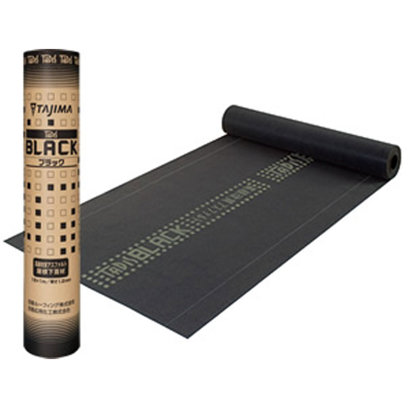 屋根用 下葺き材 タディスブラック 粘着なし 1x16 1.2mm厚 23kg 屋根防水シート 改質アスファルト 北沖離不 田島ルーフィング コT 代引不可 個人宅配送不可のサムネイル