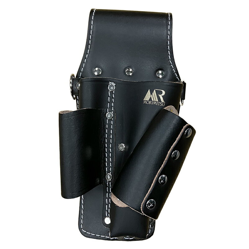 盛光 三丁差し皮ケース BLS 板金工具用 腰袋 金槌 掴み箸 はさみ 鋏 ツカミ アM 代引不可