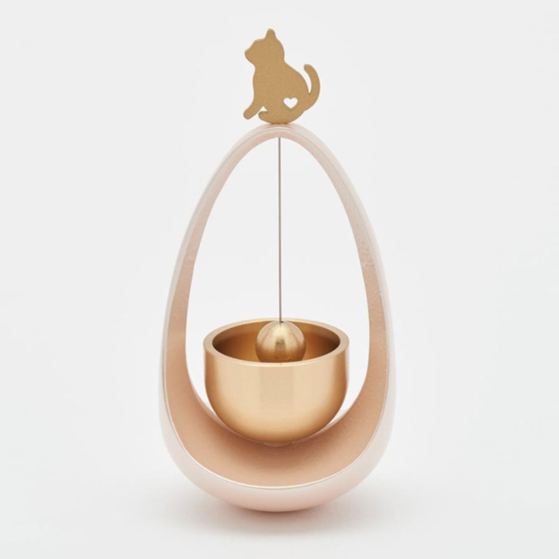 おりん まわりん 2014 ねこハート 仏具 後飾り 葬祭 用品 仏前 日本製 葬祭 慰霊 葬儀 久乗おりん 山口久乗 D