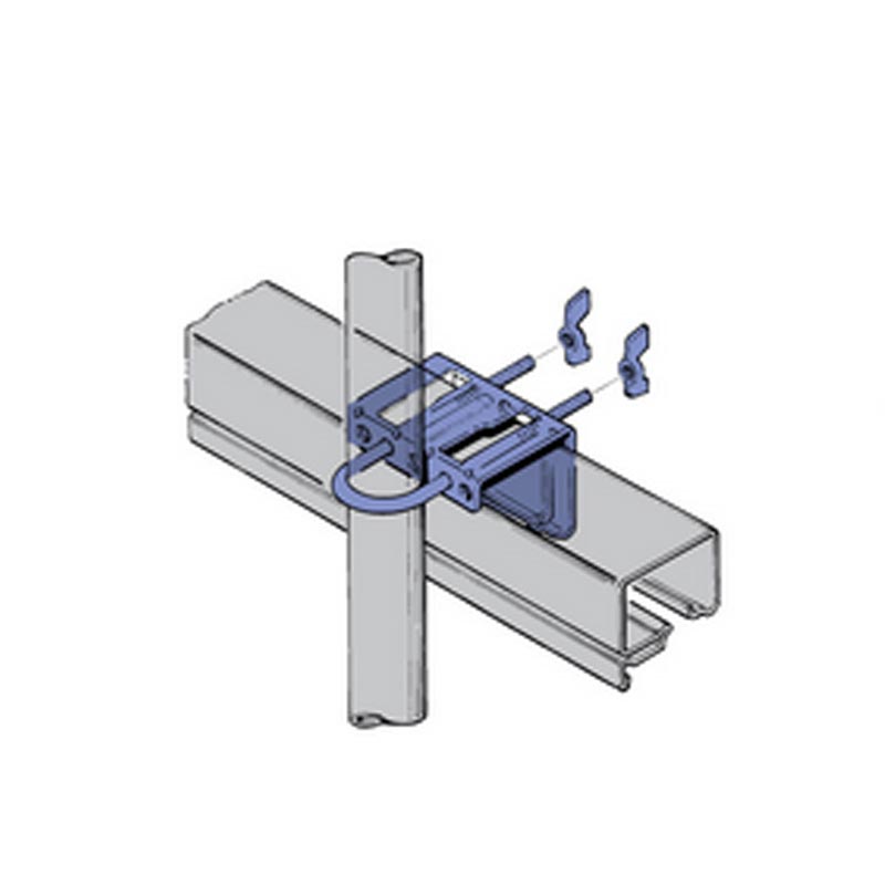 ビニールハウス部材 テイペットドアEX ニュー上レール取付金具 角用 60角迄 80個入 NND-K レール取付金..