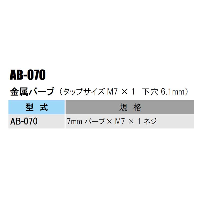 部品 金属バーブ 7mm チューブ継手 AB-070 立上げ式スプリンクラーセット用 農業 ...