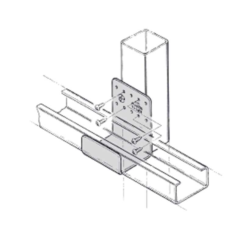 ビニールハウス部材 ドリルネジ用 C鋼下レール金具 ビス別売 100個入 D-60-DK 東都興業 タS 代引不可 ..