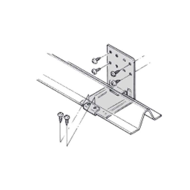 ビニールハウス部材 マルヒロドアEX 下レールドリルネジ用金具 角パイプ C鋼用 ビス別売 100個入 MD-DD..