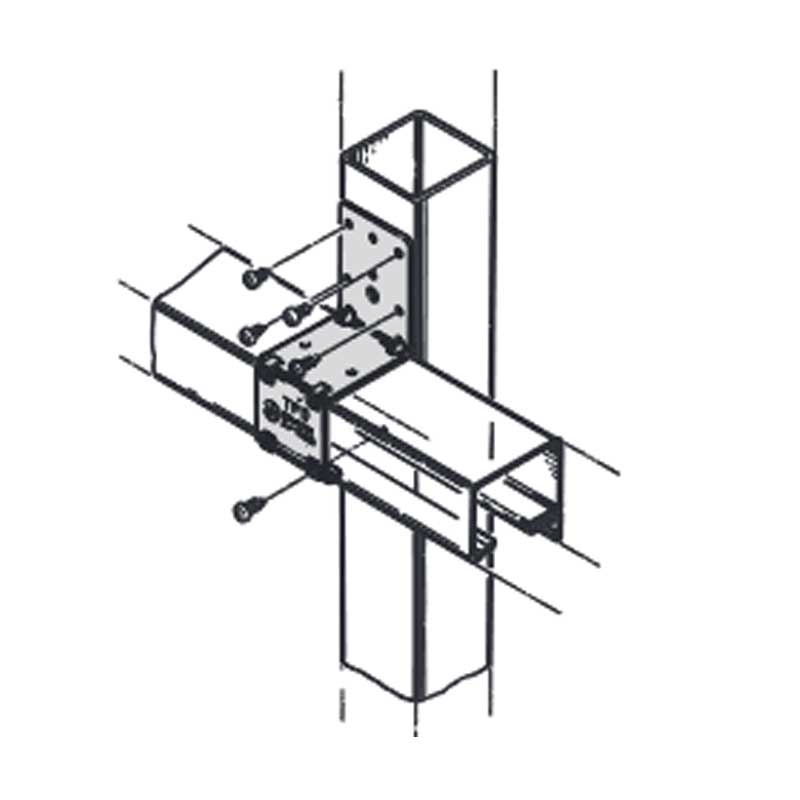 ビニールハウス部材 テイペットドアEX ニュー上レール ドリルネジ用金具 ビス別売 100個入 ND-DK 東都..