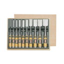 ノミ 鑿 のみ 組のみ 播磨王 ハイス鋼 追入 グミ 10本組 3・6・9・12・15・18・24・30・36・42mm 木箱入 A-2 大工道具 小山金属工業...