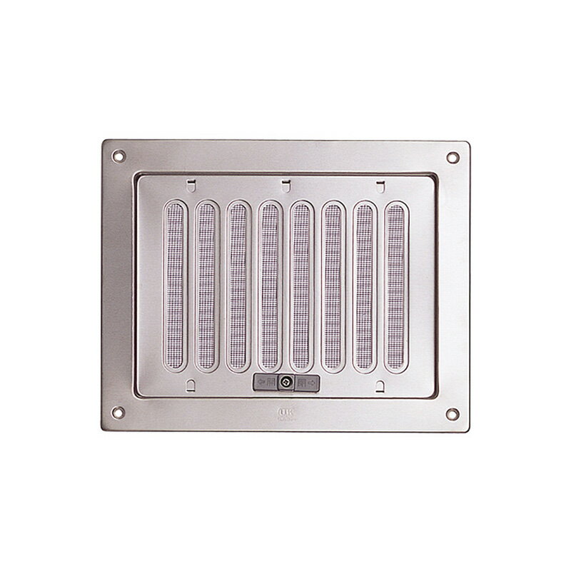 【20セット】 換気口 内外壁用 角型換気口 ステンレス製 (レジスター・ガラリ) Aタイプ UK-RGA1520-S シルバー 宇佐美工業 アMD