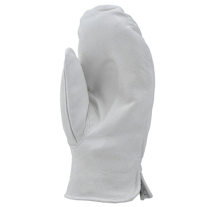 Rakuten - 防寒皮手袋 防寒ポーキィー 2本指 3双入 フリーサイズ ホワイト 本革 ホーケン 青井商店 代引不可