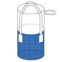 フレコンバッグ 100L 10枚入 ブルー/オレンジ 500KR BO 500x500mm 耐荷重100kg ふくなが 代引不可