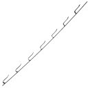 窓囲い金物 十手型 10本入 7段 1300mm 4.5尺 鉄 ブロンズカラー 窓枠取付け 冬囲い金物 雪 風 雨 保護 アMD