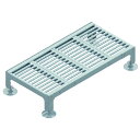 組立式歩廊架台 マルチステップ 750x500x200-250 STP2075 高耐食メッキ鋼板 1段ステップ 踏み台 作業足場 ネグロス電工 S電D
