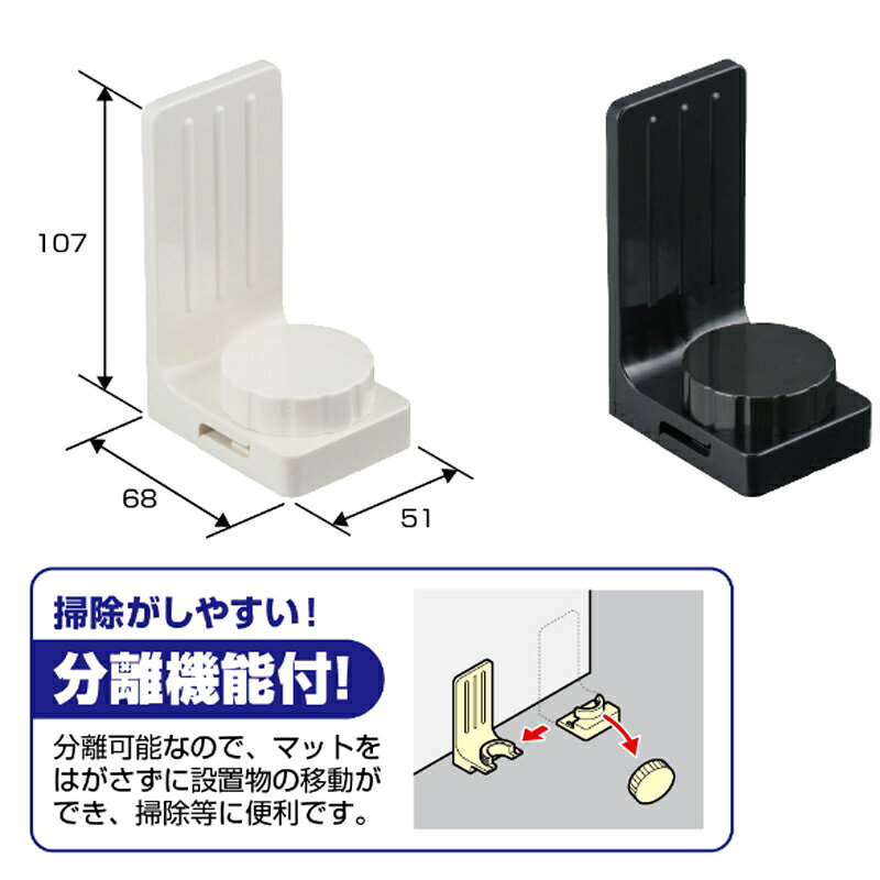 耐震転倒防止部材 ピタ7ストッパーP Sサイズ 2個/1セット P7P-STS 分離機能付き 小...