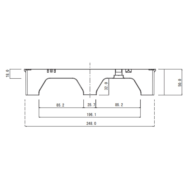 プラスワイズ建築店のOAフロア BF-50RR 16枚入/1平方メートル 250x250x50 置き敷タイプ 支持脚と床面の軽量一体成形 ステップライン Lク 個人宅配送不可 代引不可｜アングル3