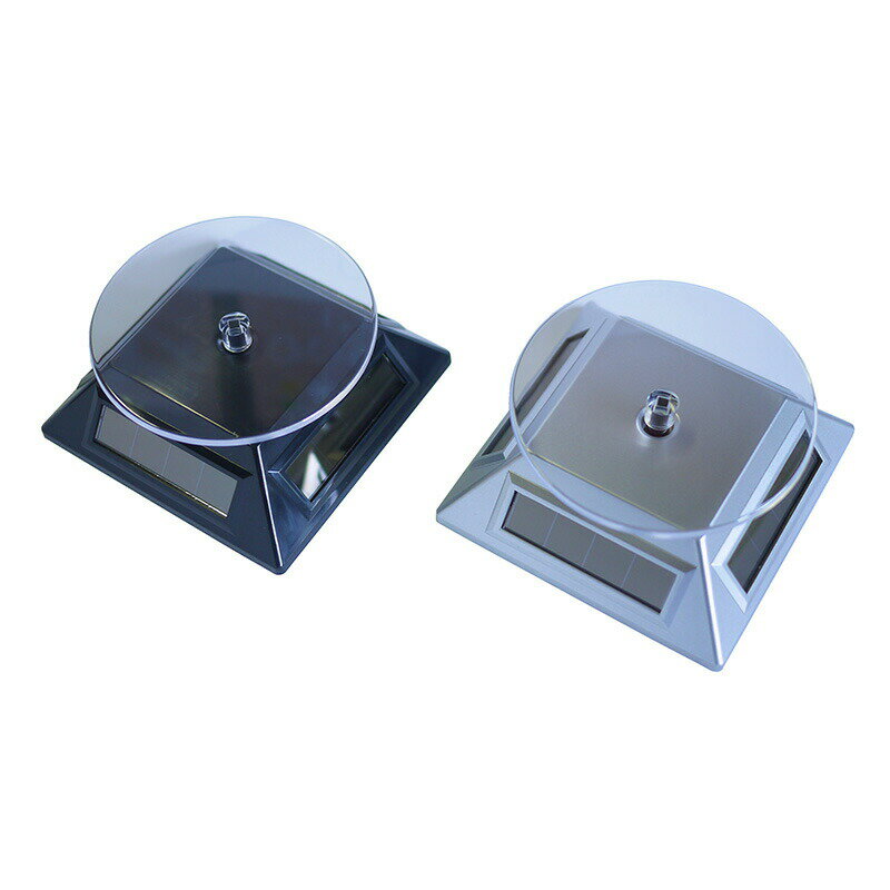 ソーラー回転台 シルバー ディスプレイ 展示用 飾り台 渋Y H [2]