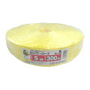 5巻 国産 荷造紐 黄 SKパワーロープ 5mm×300m 溶着品 No.5 荷物 の 荷造り 梱包 紐 ロープ 信越工業 代引不可