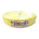 5巻 国産 荷造紐 黄 SKパワーロープ 6mm×200m 溶着品 No.6 荷物 の 荷造り 梱包 紐 ロープ 信越工業 代引不可