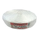 5巻 国産 荷造紐 白 荷造りロープ 6mm×200m 溶着品 FR-3320 荷物 の 荷造り 梱包 紐 ロープ 信越工業 代引不可