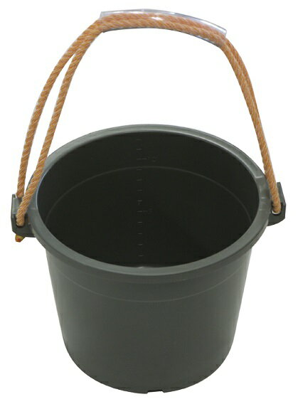 14個 プラバケツEX13型 グレー プラスチック製 安全興業D