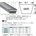 バンドー化学 農機用スーパー Vベルト W800 SB形 呼びサイズ96～100 シBD 2