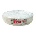 5巻 国産 荷造紐 白 SKパワーロープ 8mm×100m 溶着品 No.8 荷物 の 荷造り 梱包 紐 ロープ 信越工業 代引不可