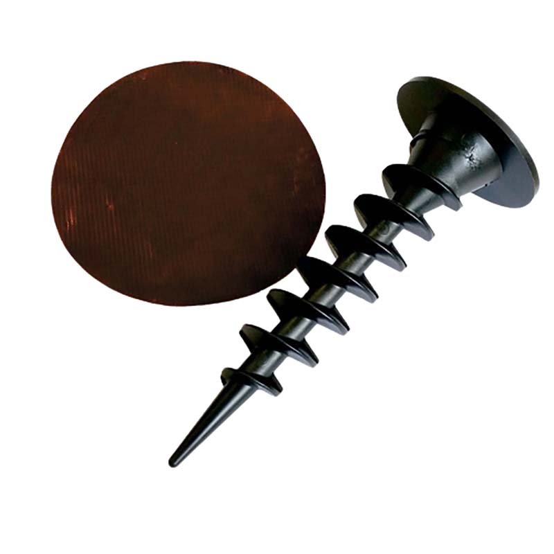 50本 ガンコピン 150mm 防草パッチ ブラウン 防草シート を 軟弱地盤に強力固定 インパクトレンチ で楽..