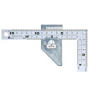 曲尺用ストッパー 金属製付 厚手広巾 シルバー 15cm 表裏同目 8段 曲尺 ストッパー 12485 シンワ測定 シンワ H