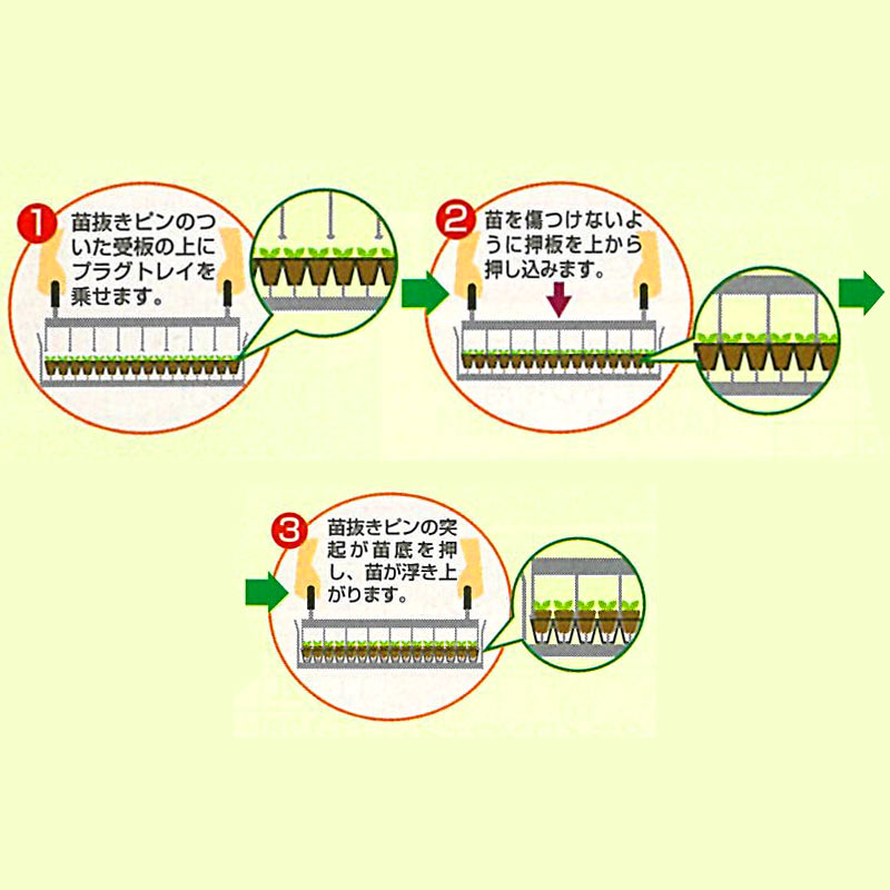 ディスローダー GREEN 200穴 インチ規格 専用 プラグトレイ用 苗抜き器 プラグトレー セルトレー セルトレイ用 タS 代引不可 2