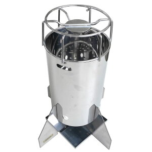 エコ楽ロケット コンロ ストーブ バーベキュー BBQ キャンプ 災害対策 モバイル SUS430 アMD