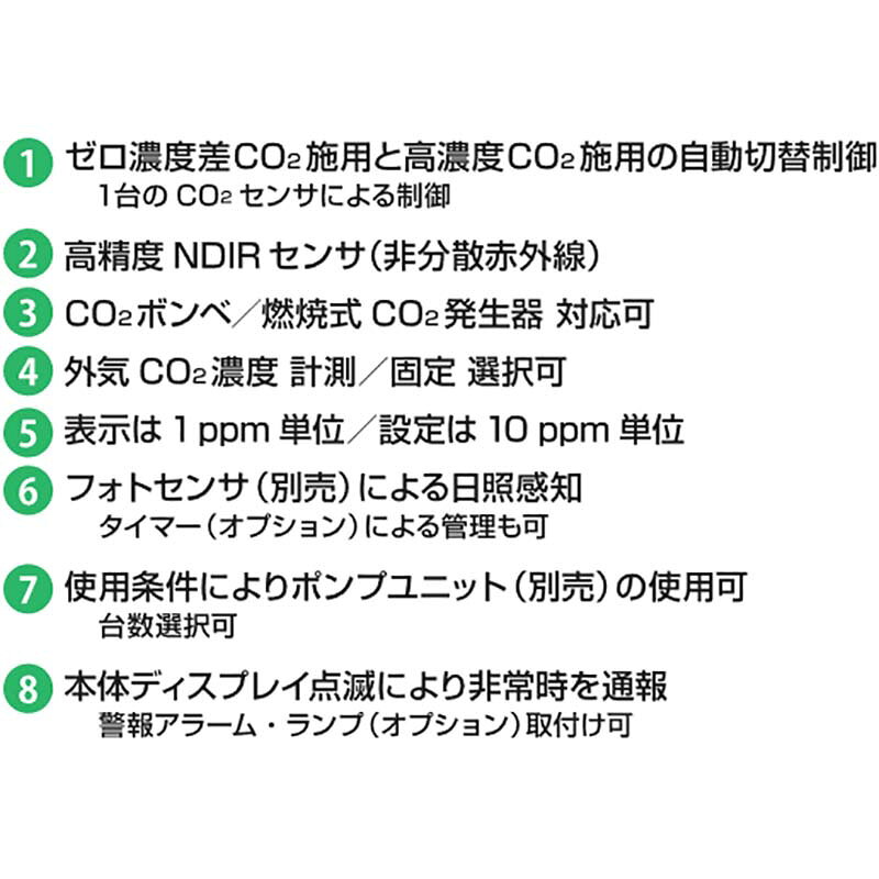 農業用品販売のプラスワイズのCO2 ポンプユニット SA−P01 施設園芸用 二酸化炭素 ハウス 温室 CHC シー・エイチ・シー カ施 代引不可｜アングル2