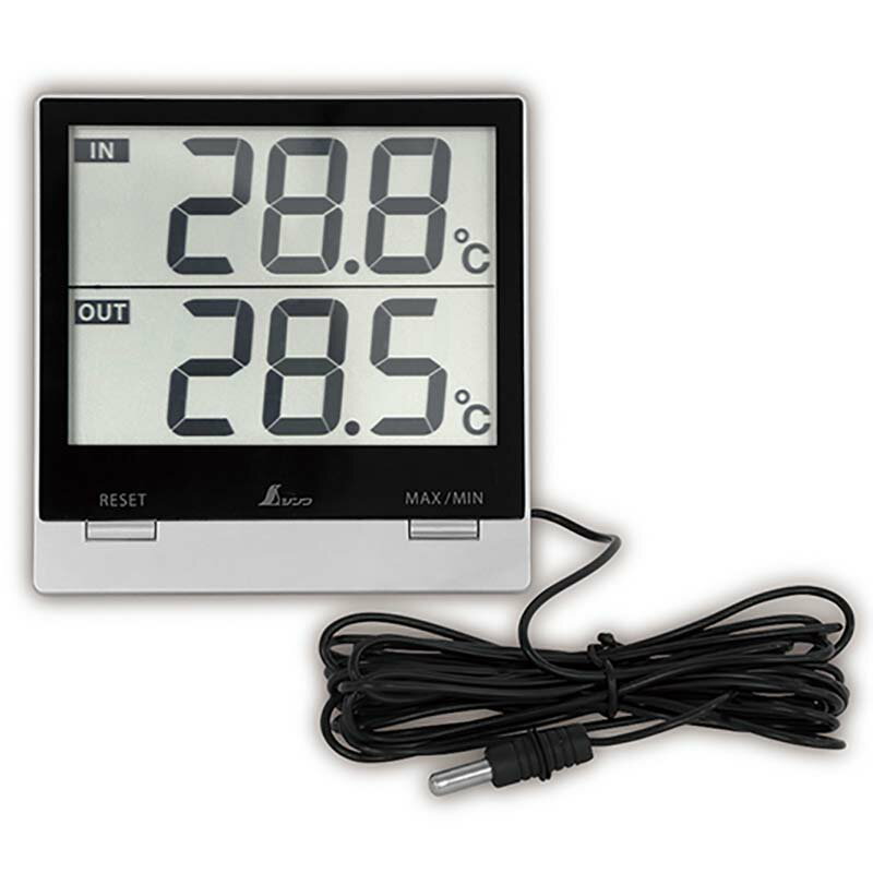 デジタル 温度計 Smart C 〔73118〕 防水外部センサー 室外温度 最高/最低温度表示 シンワ測定 H