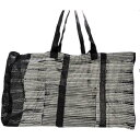 メッシュキャリーバッグ Lサイズ ホワイトストライプ 53cm×35cm 約66L SD1 日本ワイドクロス エコバック レジャーバック タS 代引不可