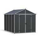 ルビコン 8×10 ダークグレー 横幅229×奥行303cm 物置 収納庫 屋外 おしゃれ 大型物置 ポリカーボネート ストレージ サイクルポート DIY カノ...