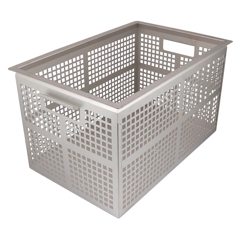 軽量ステンレスコンテナ ST-2A290 側面高通気タイプ 515×340×H290mm 丈夫で長持ち 食品工場 収穫 水切り 洗浄 運搬 保管 スギコ産業 代引不可