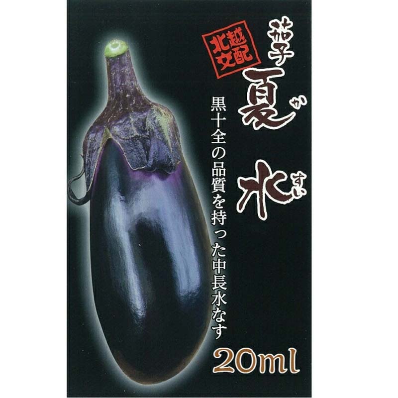 種子 20ml ナス 夏水 かすい 北越交配 栽培用 野菜タネ 野菜種子 野菜のタネ なす 茄子 北越農事 D