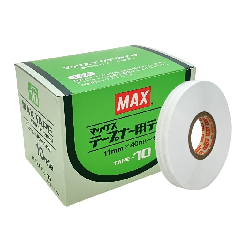 1箱×10巻入 TAPE-10 白 マックステープナー 用の 替え テープ MAX マックス TAPE10 カ施 DZ