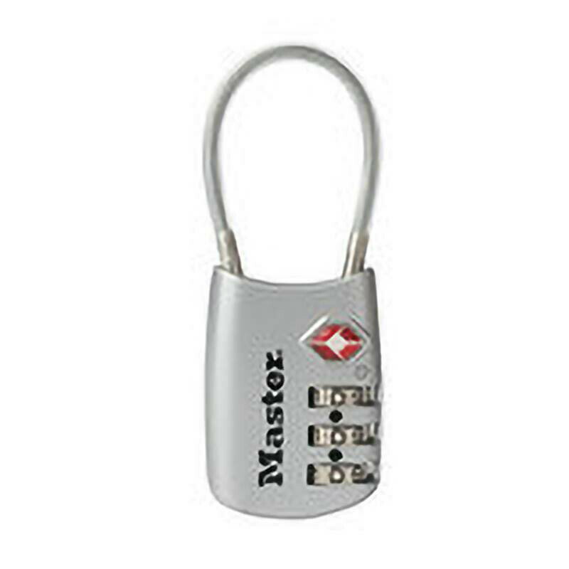 マスターロック TSAロック ナンバー可変式 シルバー 4688JADSLV ケーブルタイプ TSA ロック 鍵 防犯 旅行 ケーブル Master Lock アMD