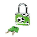 24個入 マスターロック 南京錠 シリンダー式 プリントパターン サッカー 9130EURDPSP-F 南京錠 防犯 Master Lock アMD