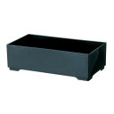 スクエア L 黒 24.5×12.5×7cm 744-300040-0 フラワーベース フラワーアレンジメント ポット 花器 和風 松K 代引不可