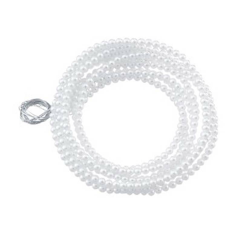 パール連 3mm 約500粒 63-1503-0 ビーズ 装飾 アクセサリー アレンジ ブーケ リース 花材 花資材 松K 代引不可